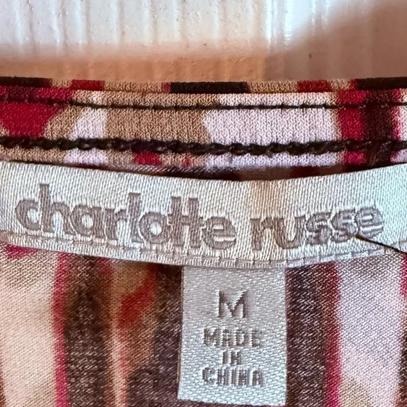 Charlotte Russe Black and Red Patterned Mini Dress - Picture 3 of 8